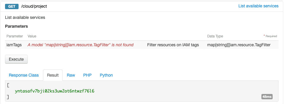 OVH Project ID in APIs