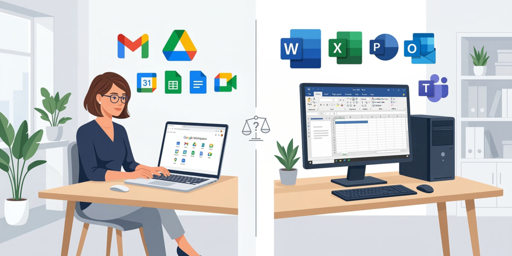 Google Workspace ou Microsoft 365 : comment choisir pour une TPE de moins de 10 personnes
