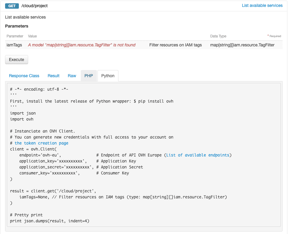OVH API